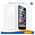 AWC840 Newly 5000mah usb mobile phone charger 2.5 D glass and titanium alloy 5v 2a charger fast usb charger for Iphone 6